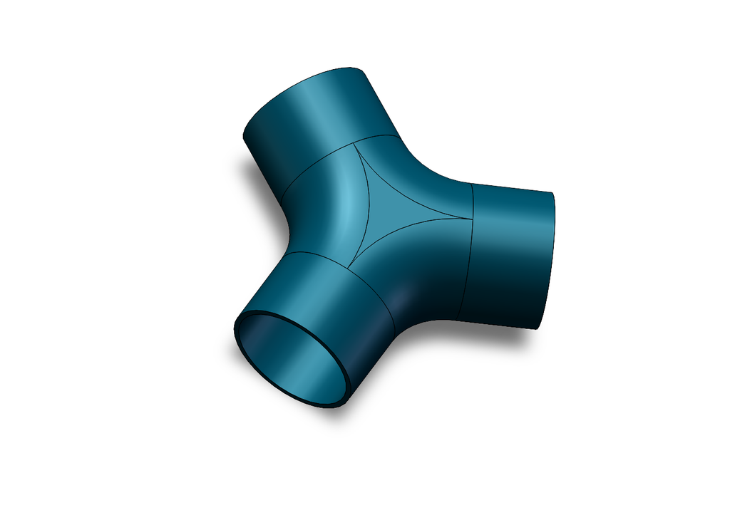 solidworks 三管混接
