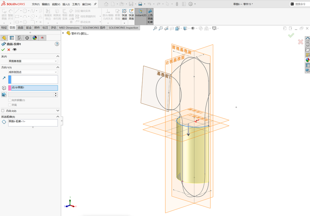 Solidworks温控枪曲面建模-五边面如何生成 操作步骤图 10