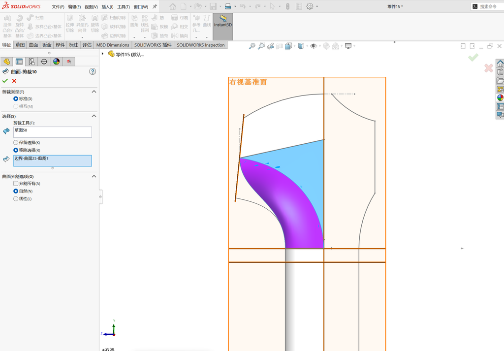 Solidworks温控枪曲面建模-五边面如何生成 操作步骤图 18
