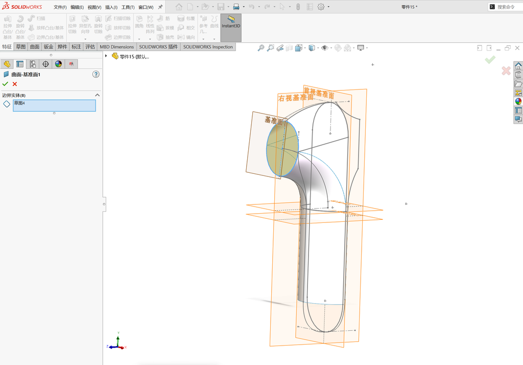 Solidworks温控枪曲面建模-五边面如何生成 操作步骤图 24