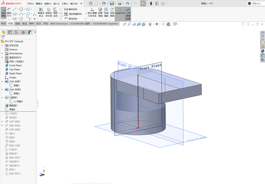 Solidworks高级曲面建模-水龙头案例 操作步骤图 8