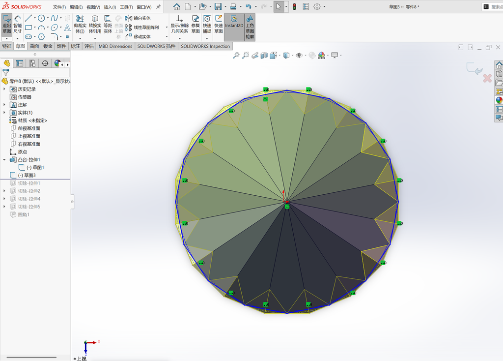 Solidworks菱形纹理 操作步骤图 3