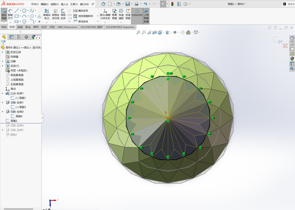 Solidworks菱形纹理 操作步骤图 5