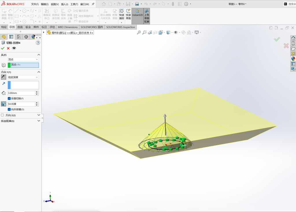 Solidworks菱形纹理 操作步骤图 6