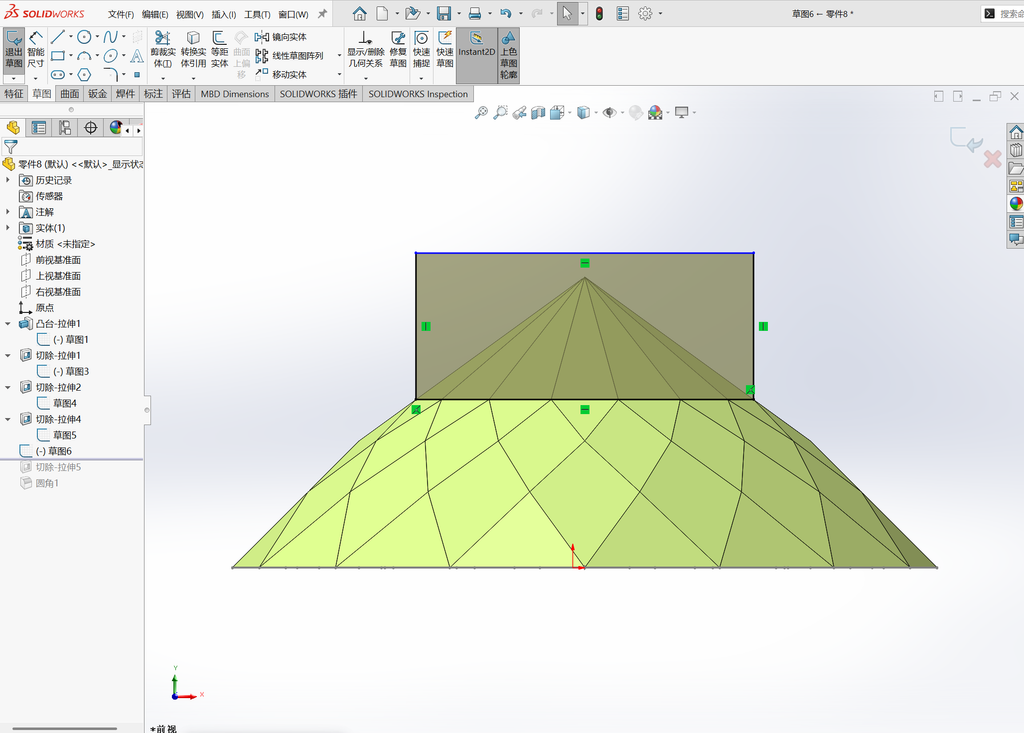 Solidworks菱形纹理 操作步骤图 7
